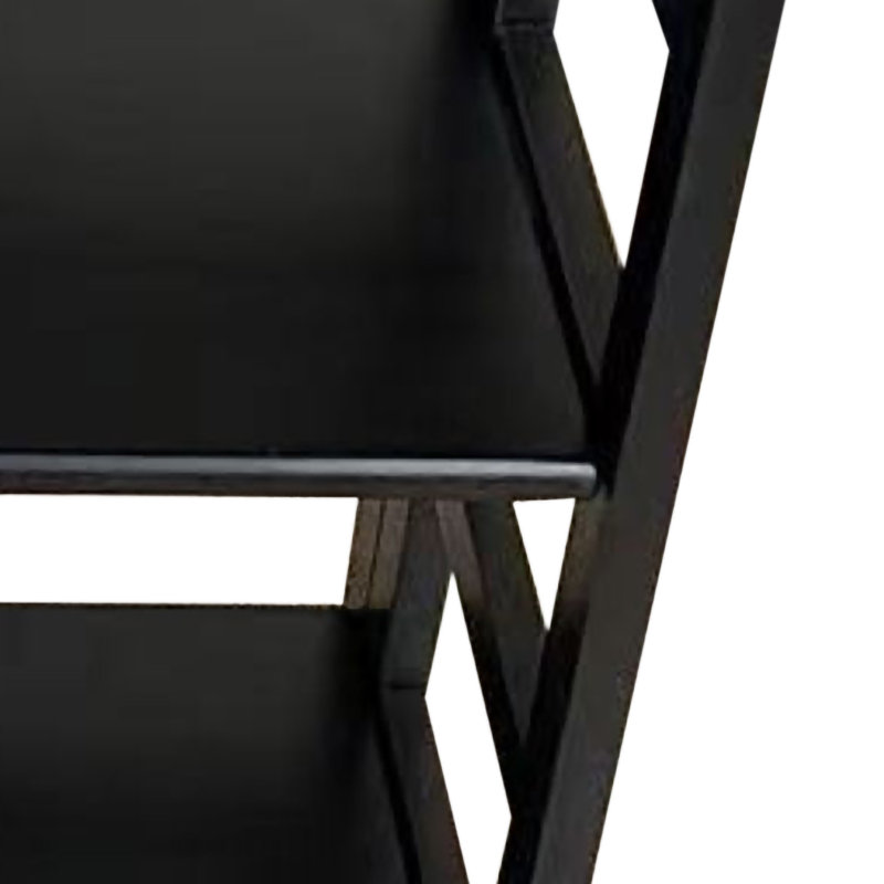 Bibliothèque étagère en bois massif Jil H 34 po x l 27,5 po, Noir