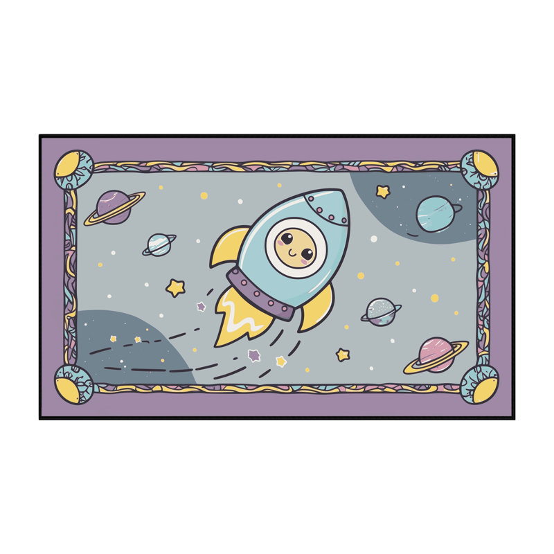 Tapis pour enfant Zoomie, Rectangle de 5 pi x 8 pi
