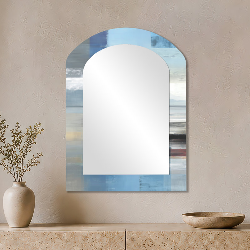 Miroir mural Modern Modern - Blue Oceans Edge of Wonder Accents, 34" x 25"