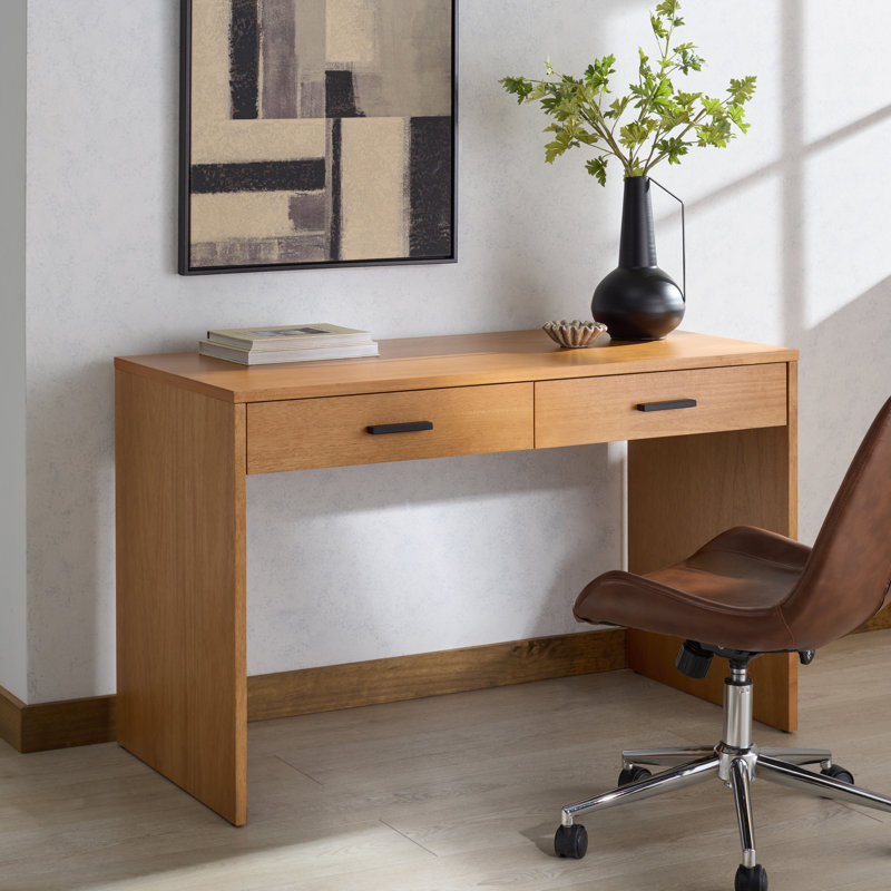 Barris Jessey 2 Drawer Wood Desk, Natural