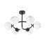 6 - Light Matte Black Chandelier Pendant