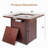28" 50000 BTU Outdoor Propane Gas Fire Pits Table, Square Brown Texture Outdside Patio Firepits Fireplace Dinning Coffee Tables With Lid & Lava Rock, ETL-Certified, Fit For Courtyard, Patio, Balcony-1368166480