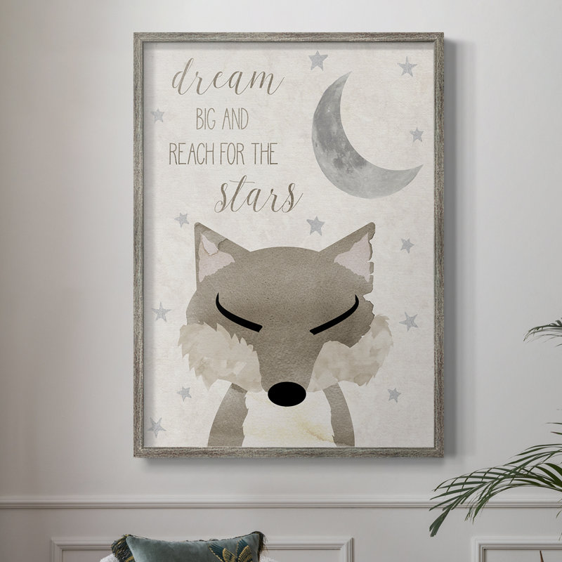 Reproduction encadrée Goodnight Fox - bois massif