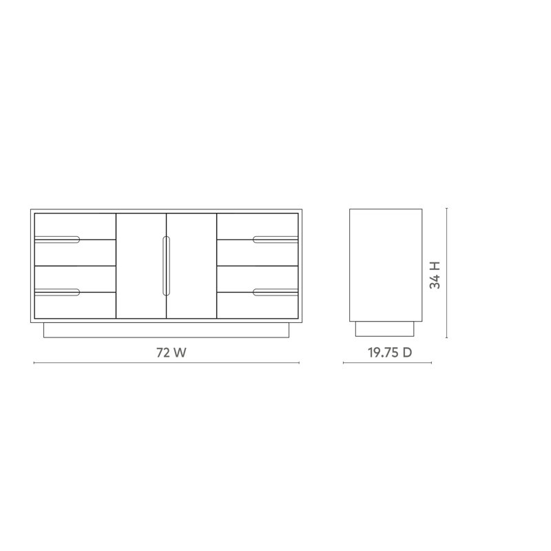 Cora 72'' W Sideboard, Sand