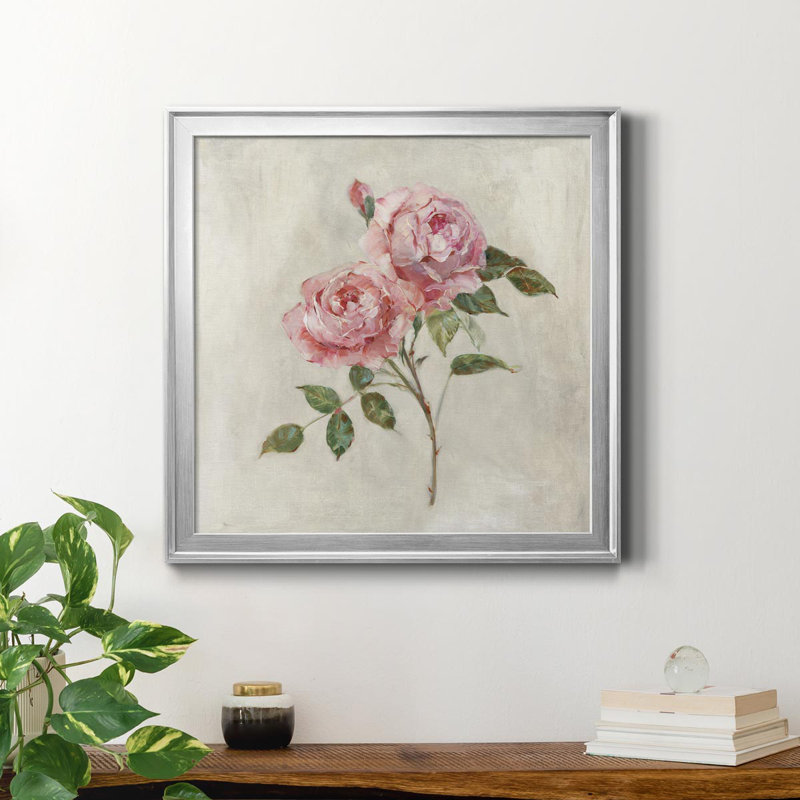 Botanical Beauties I - Cadre photo, reproduction d'art sur toile, H 22,5 po x l 22,5 po x P 1,5 po, Argent