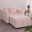 Modulaire rose de 44,9 po Ansari - Confortable et élégant pour une maison charmante. Rembourrage en mousse à structure en métal. Coussins lavables amovibles. Rangement à relevage hydraulique. Style contemporain. 2 pièces décoratives.-121570071