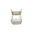 Gourmet Basics by Mikasa Loop and Lattice Metal 2-Tier Round Fruit Storage Basket, Matte Gold