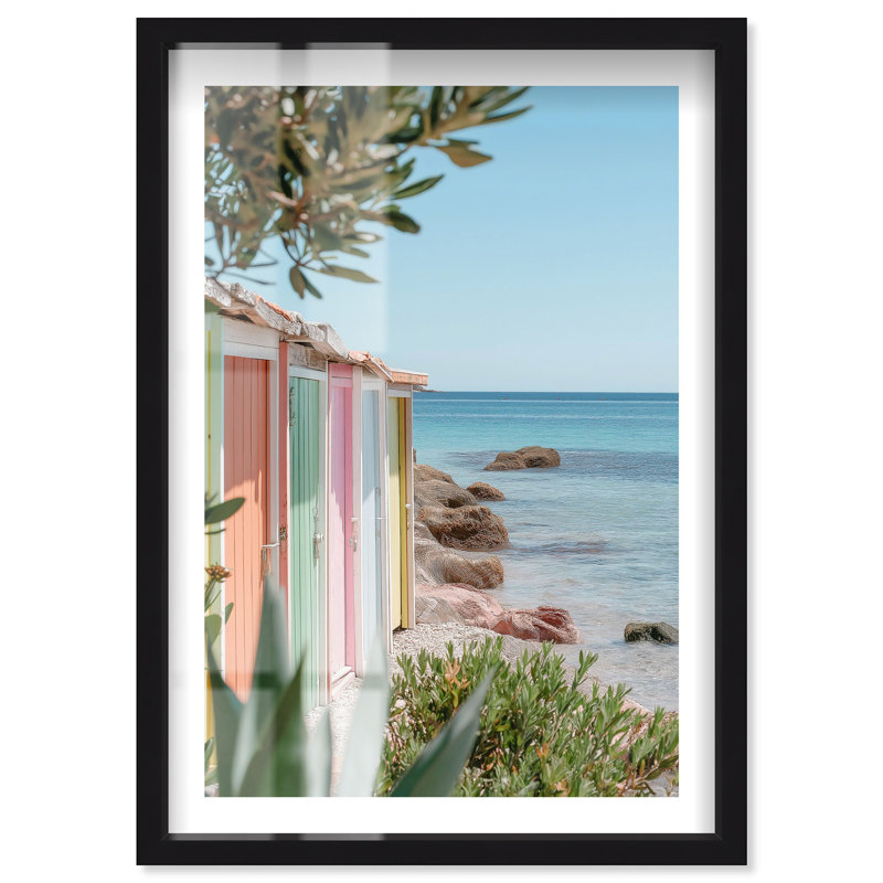 «Seaglass Row I Shadowbox» par Notoriart, H 31 po x l 21 po, Noir