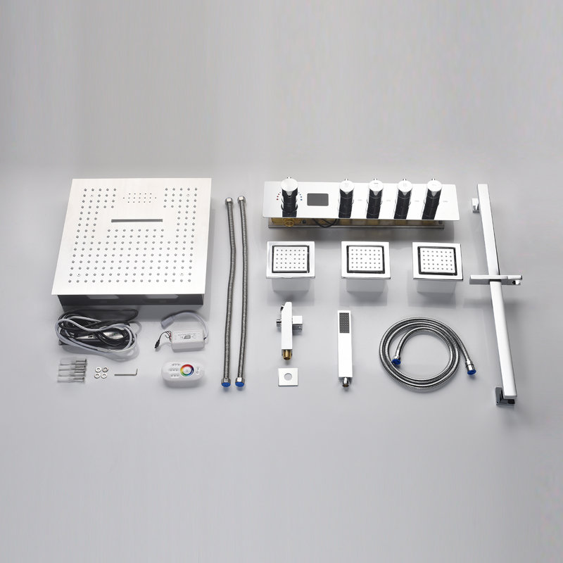 Thermostatic All-In-One Kit with Rough in-Valve, Chrome