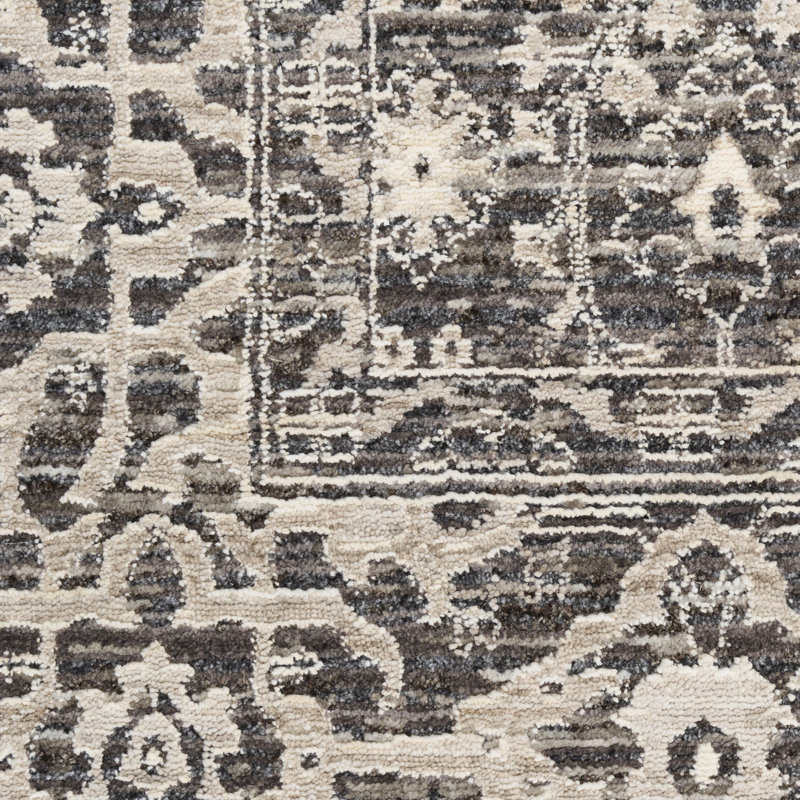 Tapis floral en polyester tissé à la machine Shadows , Rectangle 9 pi x 12 pi