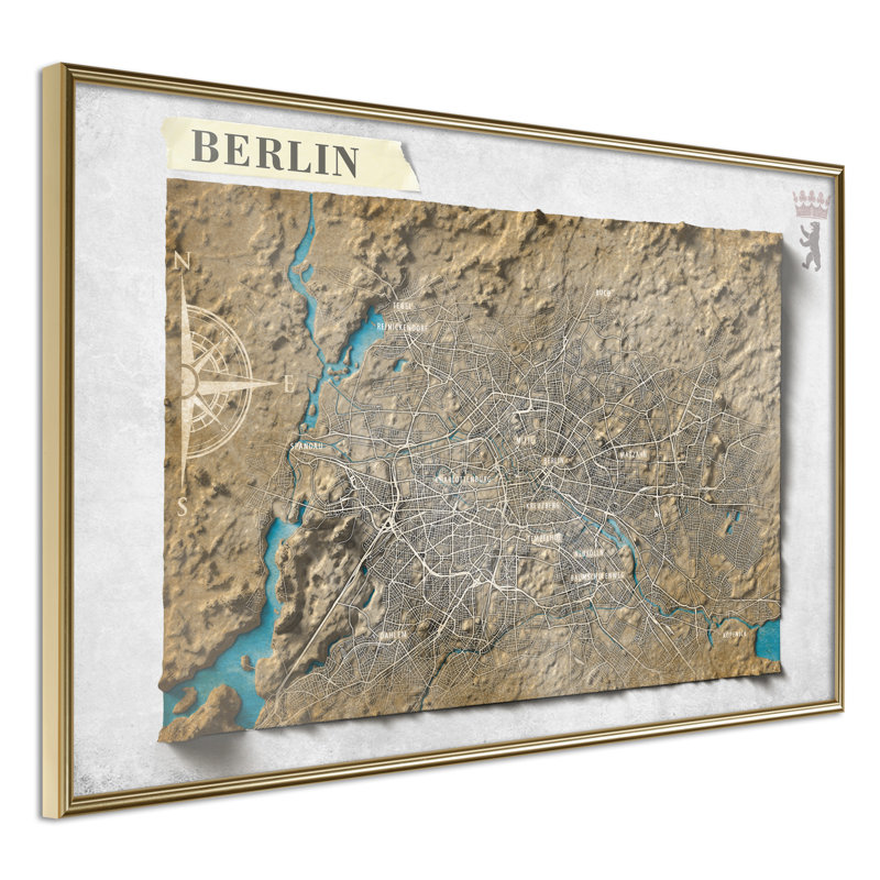 Single Picture Frame Print, Gold Framed