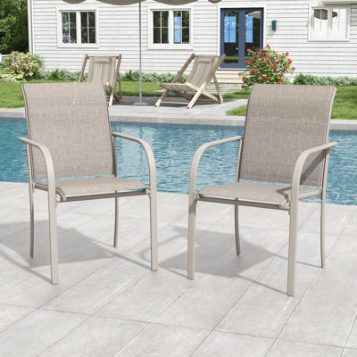 Metal Outdoor Stacking Dining Armchair