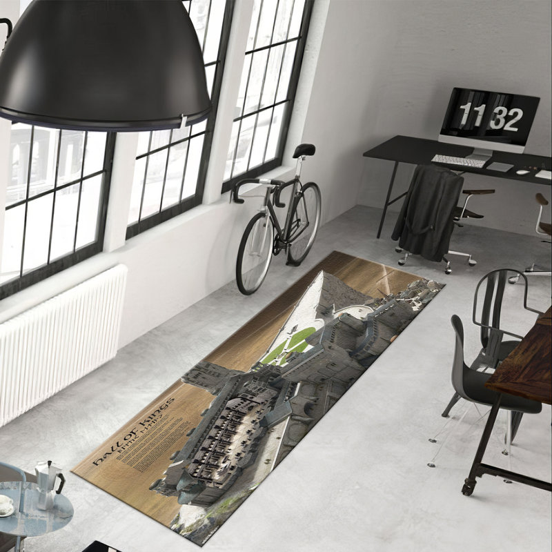 Chic Non-Woven Soft Type Printed Rug with Vibrant Geometric Design Ideal for Stylish Home Decor Enhancements