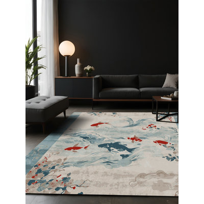 Tapis gris soyeux et moelleux
