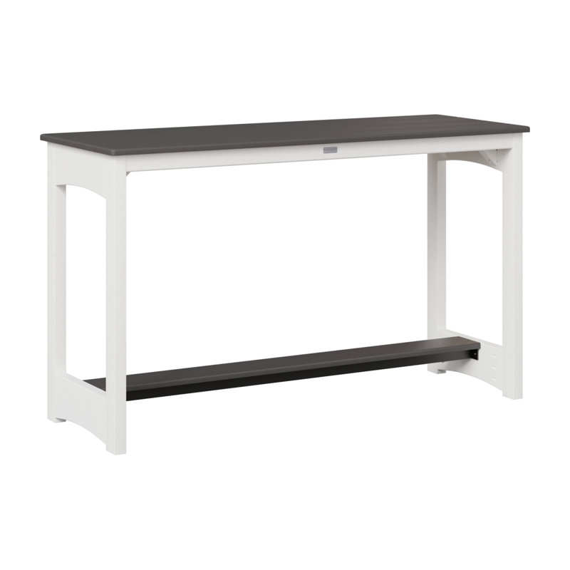 Berlin Gardens Balcony Counter Height Table, Smoke Gray, 35.5" H x 60" W x 22" D