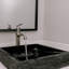 Lavabo de salle de bain vasque carré en pierre noire