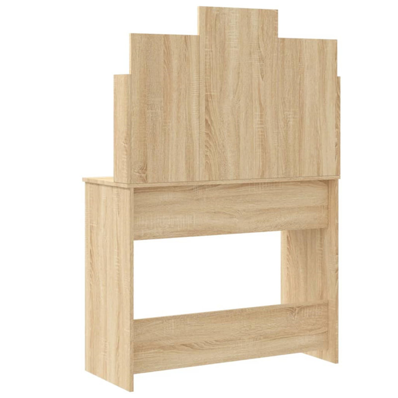 Dressing Table with Mirror, Beige