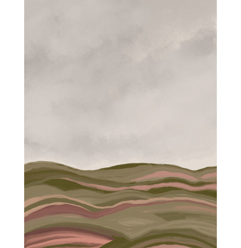 Serene Rolling Hills by Josie George — Landscape Wall Art, Tan, 32 × 48, Framed Print