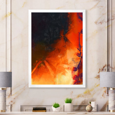 Abstrait orange vague liquide Art II - reproduction d'art moderne sur toile