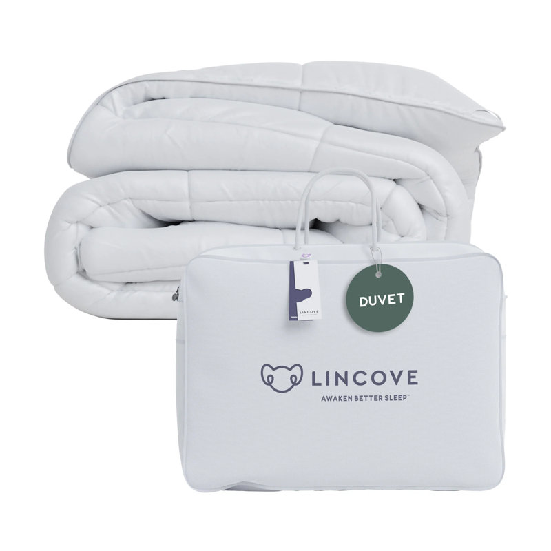 Lincove 100% Cotton Down Alternative Comforter 400 Thread Count - Soft and Plush Feel, Full