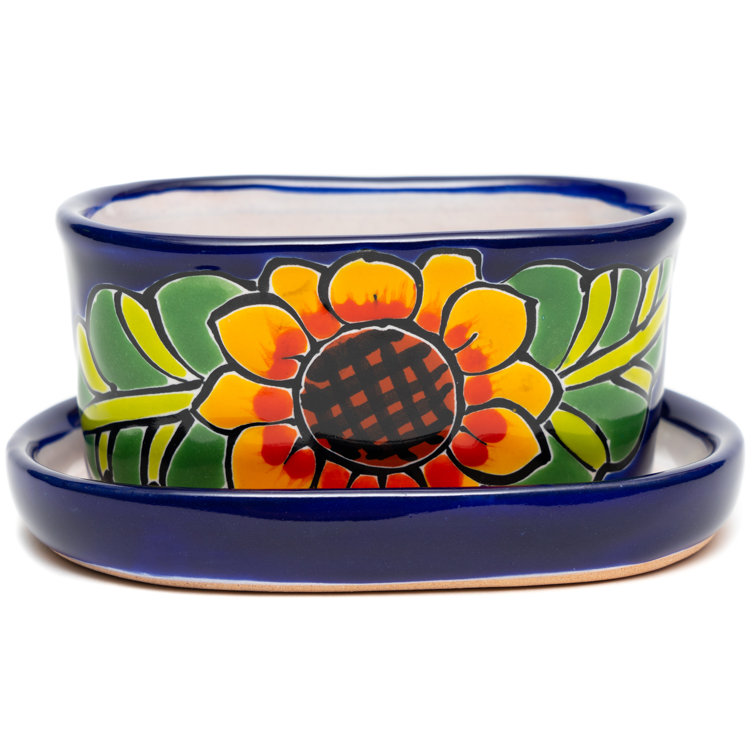 Mexican Oval Pot includes Saucer