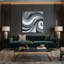 Art mural sur toile Biomorphic Abstraction 91, gris-802216942