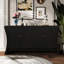 Armoire de rangement noire à 4 portes avec pieds en bois-860274265