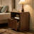 Mid Century Modern Nightstand With Drawers, Wood Fluted Bedside Table With Storage(Set of 2)-1659965211-1659965201