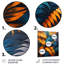 Décoration murale orange, vert et feuilles de palmier - palmiers et palmiers-689022669-689022683