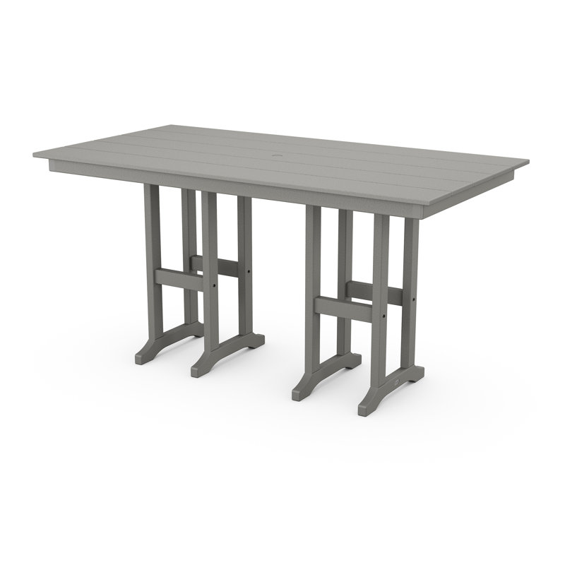 Table de salle à manger POLYWOOD x Sol 72, Gris, L 37 po x L 72 po x H 37,06 po