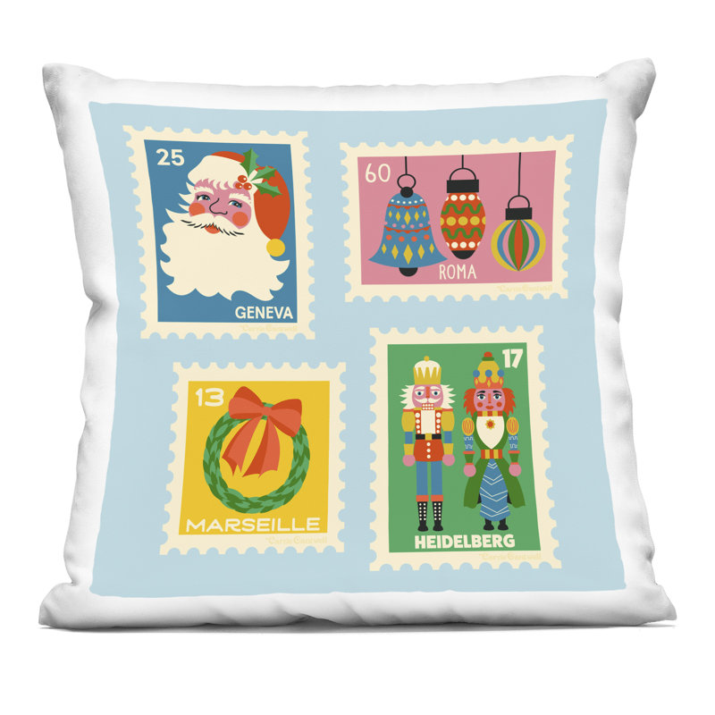 Coussin Festive, Multicolore, Carré 18 po