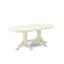 Ensemble de table à manger moderne 9 pièces comprenant une table et 8 chaises Parson en similicuir gris platine avec dossier élégant - Lin blanc-2126386619-2126386616