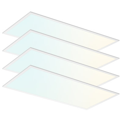 Slim Surface Mount Panel Light 5CCT 2700K-5000K Dimmable LED Panel Lights Edge Lit Damp Rated ETL