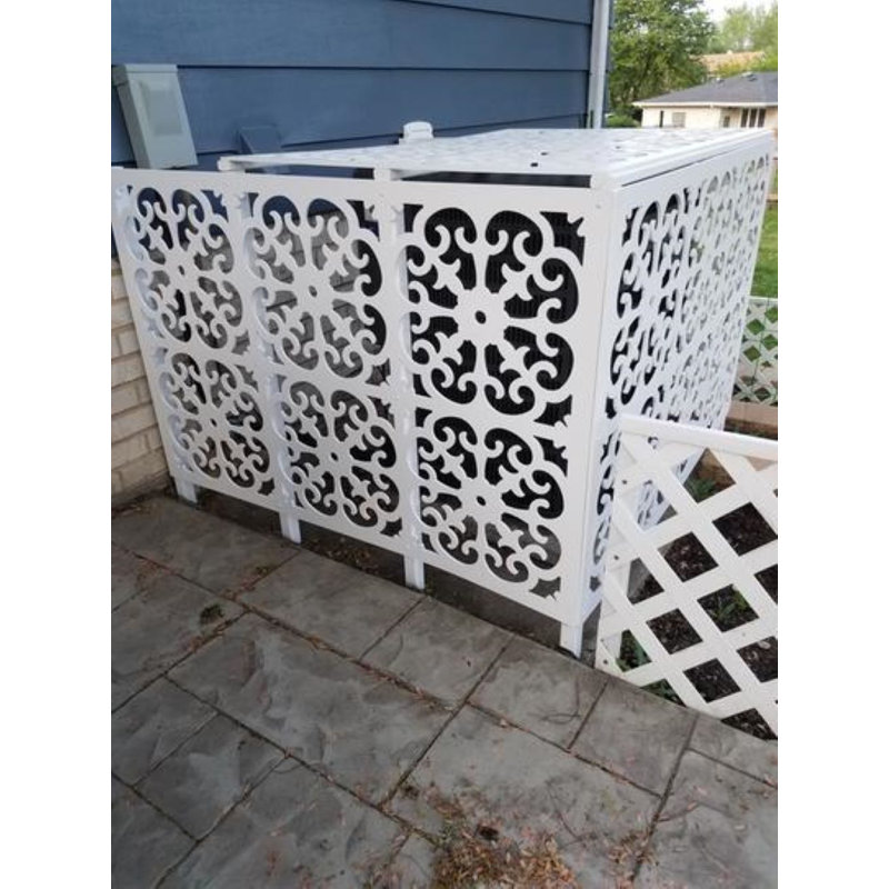 48'' x 32'' Roman Vinyl Privacy Screen, White