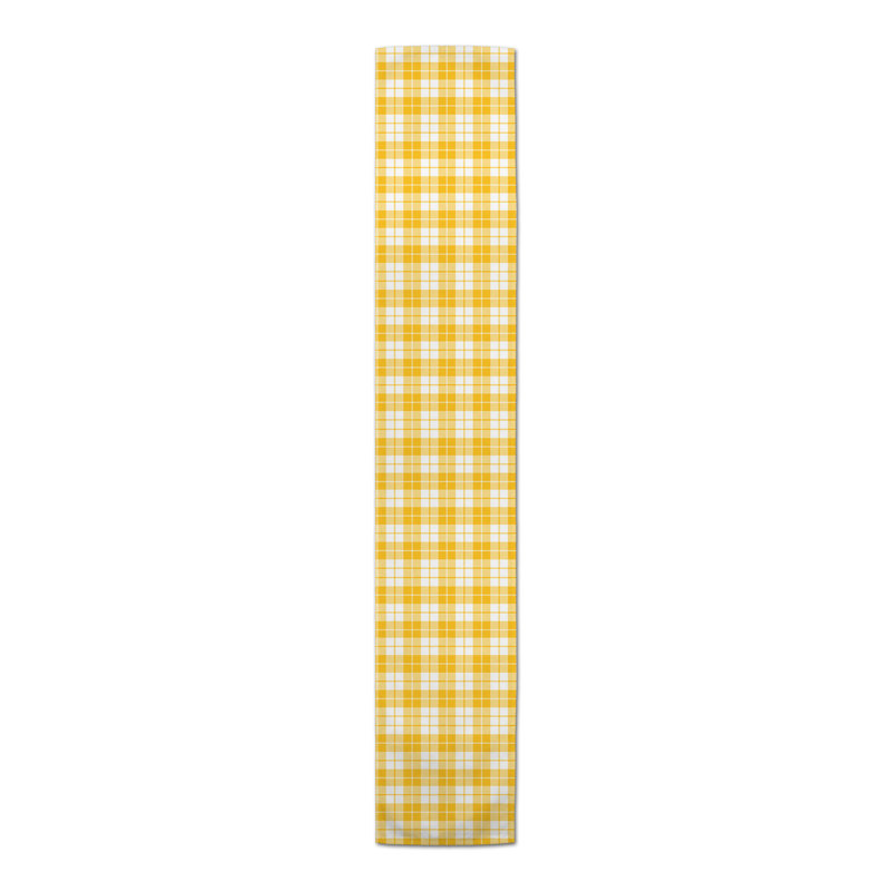 Chemin de table Addlie, 90 po x 16 po, Jaune
