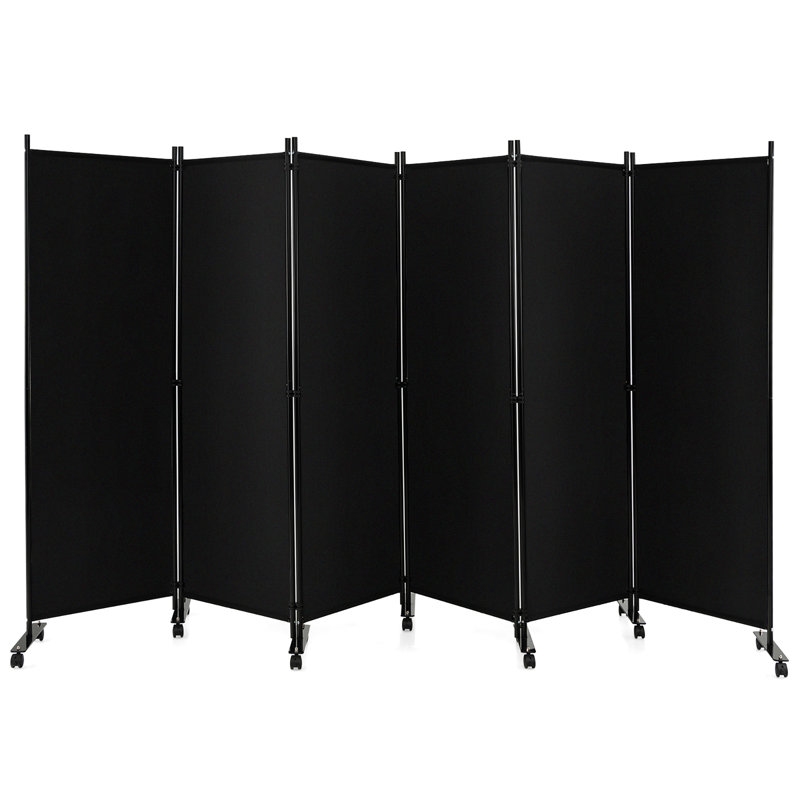 Cloison pliante Aytan, Noir, 6, H 68 po x l 132 po x P 12 po