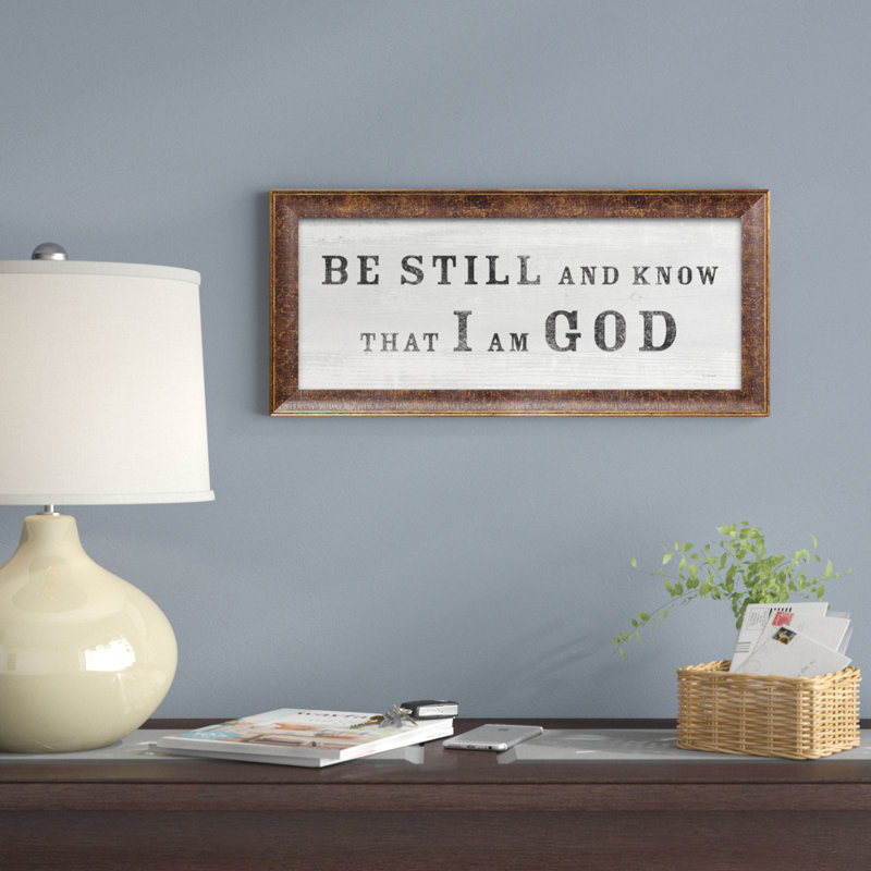 «Signs of Faith V» par Sue Schlabach, reproduction d'art textuel, H 10 po x l 22 po x P 0,75 po, Encadrement blanc vieilli