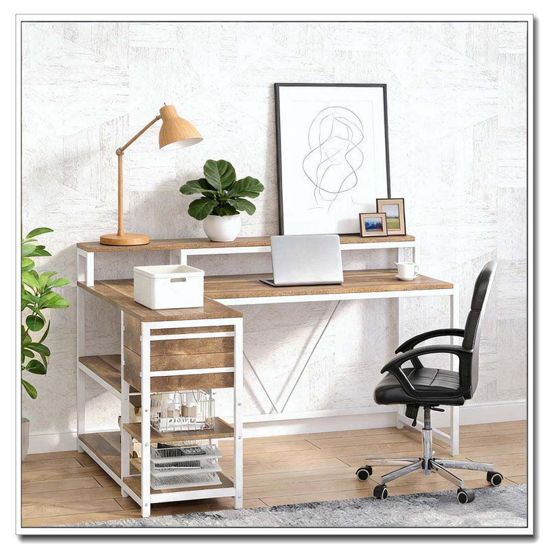 Bureau d'écriture, bureau en L