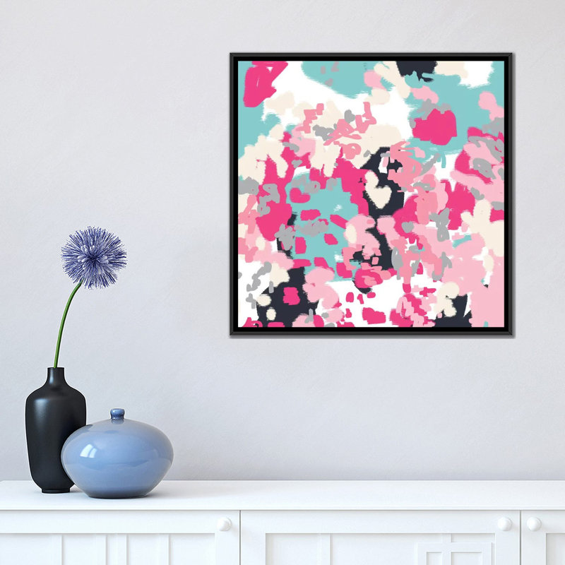 « vivi », impression sur toile, H 18 po x l 18 po x P 1,5 po, Toile avec cadre noir