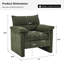 Fauteuil d'appoint en chenille avec coussin d'assise et accoudoirs monobloc amovible-1724002999