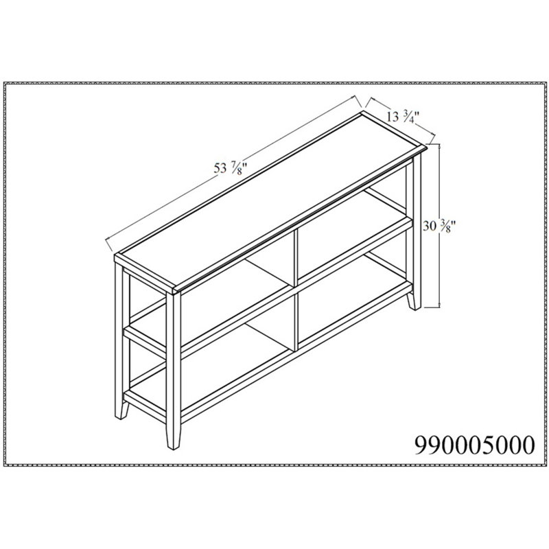 Bibliothèque basse polyvalente en bois avec deux étagères spacieuses pour répondre aux besoins de rangement et d'organisation du salon.