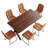 Kitchen Dining Set, 63'' Dining Table with 32.8'' Upholstered Dining Chairs(Table 6Chairs)-126089425-126089427-126089426