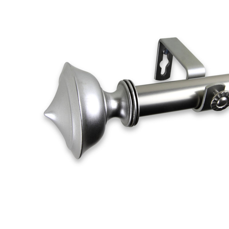 Tringle à rideaux simple baucom Leopold, Nickel satiné