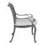 Chaise de salle à manger d'extérieur d'intérieur en aluminium avec coussin-127489278-127489273