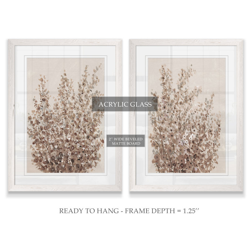 " Rustic Wildflowers I " by Vincent Van Gogh 2 - Pieces, 24" H x 18" W, Framed Print with Mat, White