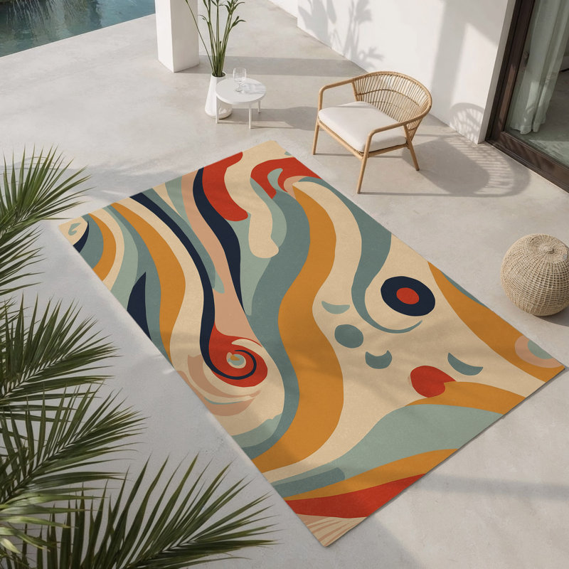 Spirited Snap Indoor And Outdoor Area Rug, Rectangle 3' x 5'