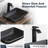 DEJIN 14 " Glass Rectangular Bathroom Sink with Faucet