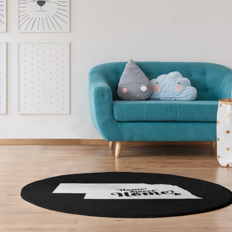 Tapis en poly-chenille lincoln à la maison, Rond 5 pi