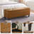 Asdrubale 50.3" Wide Faux Leather Upholstered Storage Bench-423691253