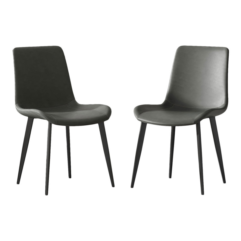 Chaises de salle à manger 2 pièces, Gris, Gris, 2